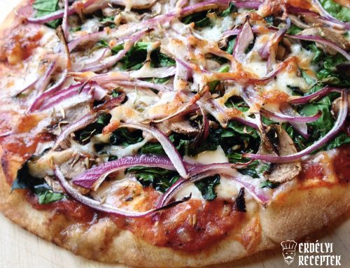Hagymás gombás pizza – vegán recept