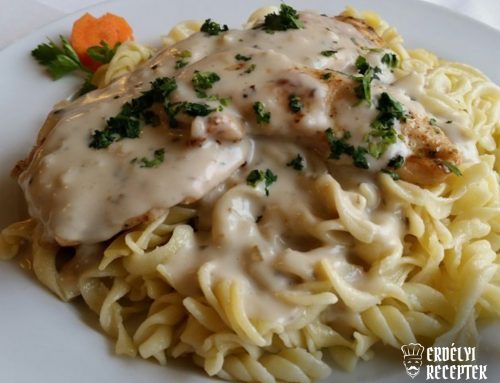 Borjúszelet tejfölösen