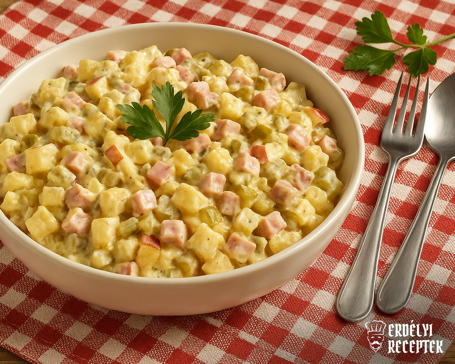 Sonkás burgonyasaláta recept